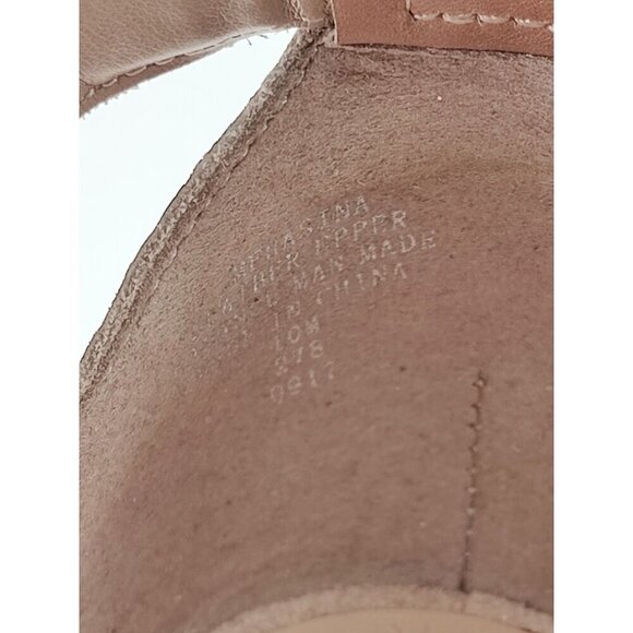 Marc Fisher Women's Hasina Perforated Beige Suede Wedges Sandals Size 10M US - Picture 8 of 9